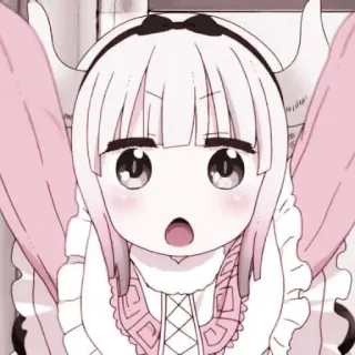🎀 aa4c587c Kanna Kamui Miss Kobayashi's Dragon Maid Аниме, Дракон, Милый, Канна, Чиби telegram sticker