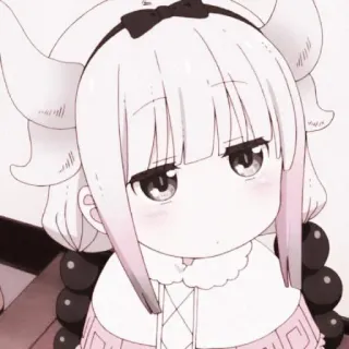 🎀 cf655b95 Kanna Kamui Miss Kobayashi's Dragon Maid аниме, милый, Канна, дракон, кавай telegram sticker