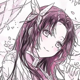 🌸 424dac55 Anime, Dziewczyna, Motyl, Postać, Portret telegram sticker