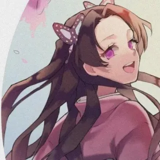 🌸 81377dcd Kanao Tsuyuri Demon Slayer Anime, Demon Slayer, Kanao Tsuyuri, Motyl, Fioletowe oczy, Fanart telegram sticker