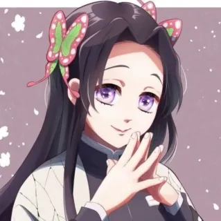 🌸 d9e99a15 Kanao Tsuyuri Demon Slayer Anime, Kanao, Demon Slayer, Motyl, Dziewczyna telegram sticker