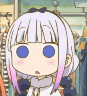 🍥 052e7d8b Kanna Kamui Miss Kobayashi's Dragon Maid Anime, Kanna Kamui, Miss Kobayashis Drachenmädchen, Kawaii, Süß, Cartoon telegram sticker