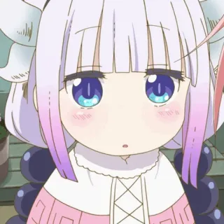🍥 1837916e Kanna Kamui Miss Kobayashi's Dragon Maid Anime, Kanna, Dragon Maid, süß, kawaii, Chibi telegram sticker