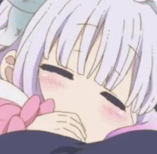 🍥 3a5e1a61 Kanna Kamui Miss Kobayashi's Dragon Maid Anime, Kanna Kamui, Dragon Maid, Kawaii, Süß telegram sticker