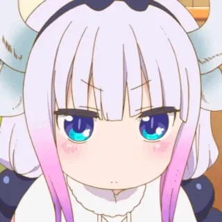 🍥 44edef2e Kanna Kamui Miss Kobayashi's Dragon Maid kanna, Anime, Drache, süß, kawaii telegram sticker