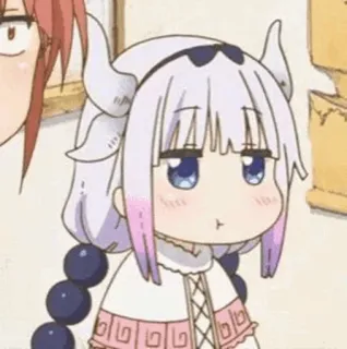 🍥 62405fa1 Kanna Kamui Miss Kobayashi's Dragon Maid Anime, Drache, niedlich, Chibi, Kawaii telegram sticker