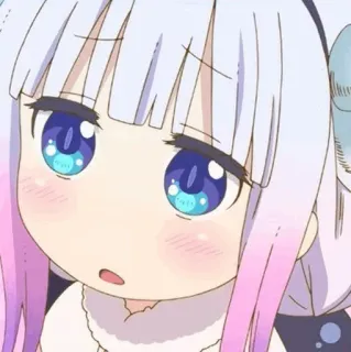 🍥 a1557bde Kanna Miss Kobayashi's Dragon Maid kanna, Anime, Drache, süß, Chibi telegram sticker