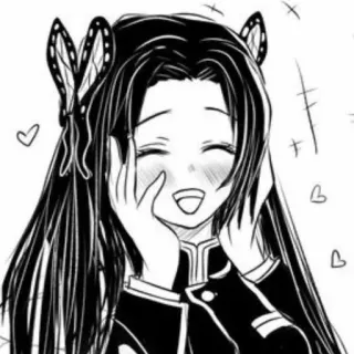 🌺 325453b7 Shinobu Kocho Demon Slayer 动漫, 女孩, 蝴蝶, 可爱, 微笑, 漫画, 鬼灭之刃, 蝴蝶忍 whatsapp sticker