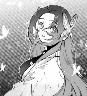 🌺 78d29aa3 Shinobu Kocho Demon Slayer 动漫, 漫画, 鬼灭之刃, 蝴蝶忍, 蝴蝶, 艺术, 肖像 whatsapp sticker