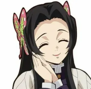 🌺 cc4c4c5b Kanae Kocho Demon Slayer 动漫, 鬼灭之刃, 香奈惠, 蝴蝶, 发饰 whatsapp sticker