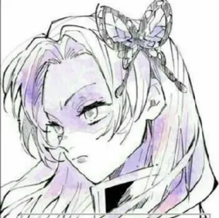 🌸 83d0f251 Shinobu Kocho Demon Slayer อนิเมะ, ดาบพิฆาตอสูร, ชิโนบุ โคโจ, มังงะ, ตัวละคร, ภาพเหมือน telegram sticker