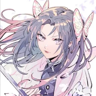 🌸 c973fac5 Shinobu Kocho Demon Slayer อนิเมะ, ตัวละคร, ดาบพิฆาตอสูร, ชิโนบุ โคโจ, มังงะ, ผีเสื้อ telegram sticker