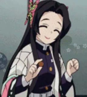 🦋 69700c1c Kanao Tsuyuri Demon Slayer Anime, Demon Slayer, Kanao Tsuyuri, Niedlich, Manga telegram sticker