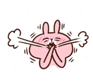 🐰 f7fb3d4b 토끼, 만화, 귀여운, 표정, 충격, 놀람, 깜짝 telegram sticker