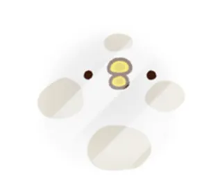 😶 e1e7dae6 ブロブ, 可愛い, 抽象的, 黄色, 白 telegram sticker