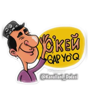 👌 b23b55aa O'KEY GAP YO'Q telegram sticker