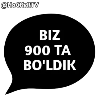 🎉 1daaa437 BIZ 900 TA BO'LDIK telegram sticker
