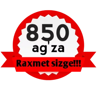 🧐 102055ab 850 ag'za
Raxmet sizge!!! celebración, logro, uzbeko, gracias, insignia telegram sticker