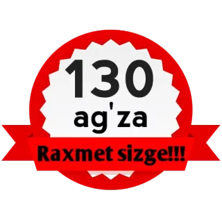 😇 76e78623 130 ag'za
Raxmet sizge!!! telegram sticker