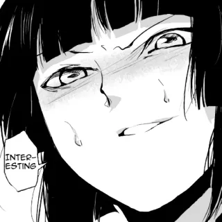 😏 2186882a INTERESTING anime, manga, interesting, expression, face whatsapp sticker