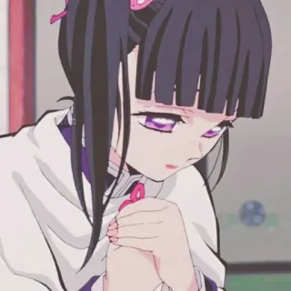 🍭 0d3bc0ea Kanao Tsuyuri Demon Slayer Anime, Demon Slayer, Kanao Tsuyuri, Sedih, Emosional whatsapp sticker