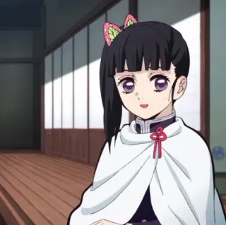 🦋 1c14615d Kanao Tsuyuri Demon Slayer Anime, Demon Slayer, Kanao Tsuyuri, Manga, Japonais, Dessin animé telegram sticker