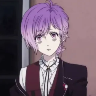 🥢 a48b78c1 anime, personaggio, capelli viola, manga, illustrazione telegram sticker