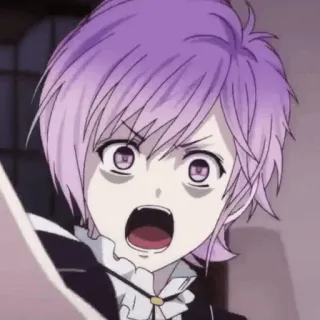 🥢 a4cc4e34 Laito Sakamaki Diabolik Lovers Anime, Laito Sakamaki, Diabolik Lovers, Personaggio, Vampiro, capelli viola telegram sticker