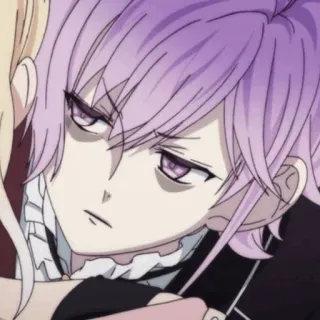 🥢 b55d7bf7 anime, personaggio, capelli viola, estetico telegram sticker