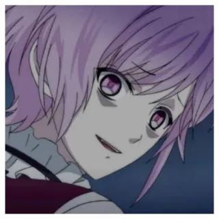 🛏 436780c9 动漫, 卡通, 角色, 紫色头发, 吸血鬼 telegram sticker