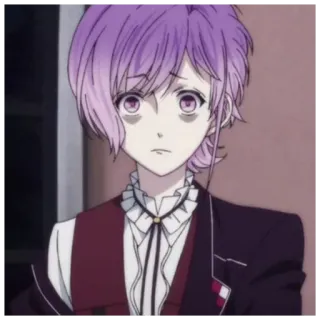 🐇 7f2b58d3 Laito Sakamaki Diabolik Lovers 动漫, 漫画, 吸血鬼, 紫色头发, 动漫男孩, 魔鬼恋人 telegram sticker