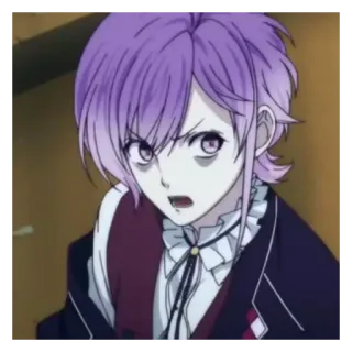 🍽 c0ec7cd8 Ayato Sakamaki Diabolik Lovers 动漫, 吸血鬼, 紫色头发, 漫画 telegram sticker