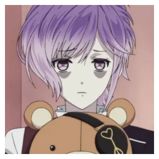 🧴 c55c942c Kanato Sakamaki Diabolik Lovers 动漫, 男孩, 娃娃, 紫色头发, 逆卷奏人, 魔鬼恋人 telegram sticker