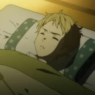 ⚡️ 4f0076f8 dormire, anime, ragazzo, riposo, stanco, letto, camera da letto telegram sticker