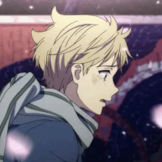 ⚡️ 57e8f6bf Anime, Ragazzo, Triste, Piangendo, Sciarpa, Emotivo telegram sticker