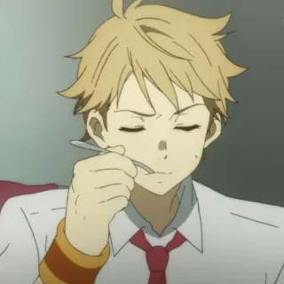 🌩 721df029 Anime, Mangiare, Maschio, Personaggio, Illustrazione, Gioventù telegram sticker