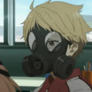 ✨ 78df283d maschera antigas, anime, ragazzo, sicurezza, protezione, cartone animato telegram sticker