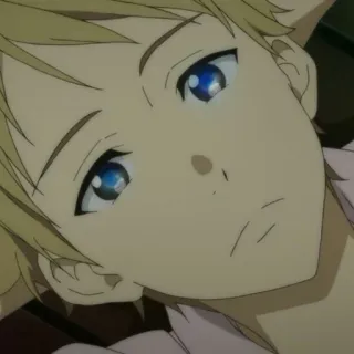 ✨ 8d8dab1d Anime, Ragazzo, Ritratto, occhi azzurri, capelli biondi telegram sticker