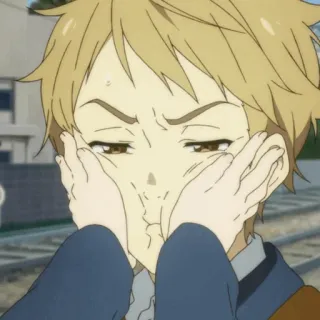 ✨ ad2aabc7 Anime, Personaggio, Ragazzo, Faccia, Espressione telegram sticker