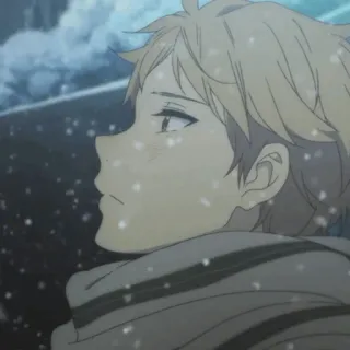 🍨 b3063c99 Anime, Inverno, Neve, Profilo, Triste telegram sticker