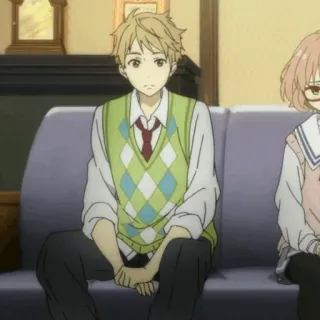 ⚡️ b348e63e anime, personaggi, divano, seduto telegram sticker