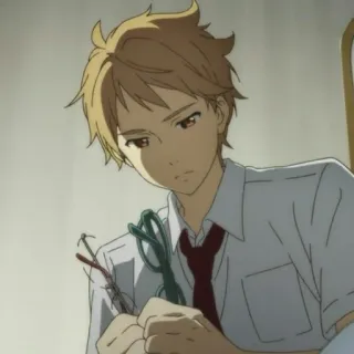 🍨 f7fef15b Anime, Ragazzo, Uniforme scolastica, Occhiali, Cravatta telegram sticker