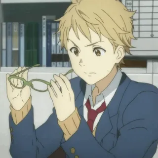 🍺 fdde39e6 Anime, Occhiali, Personaggio, Ragazzo, Studente, Uniforme telegram sticker