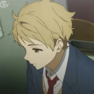 🍨 fe16546a anime, cartone animato, personaggio, studente, ragazzo, biondo telegram sticker