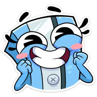😁 3580f5e3 cartoon, sticker, illustratie, personage, blauw telegram sticker