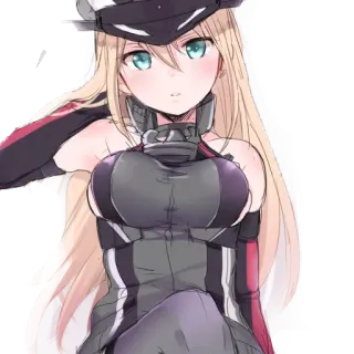 😁 e47ff1c6 Anime, Postać, Mundur, Wojsko, Blondynka, Dziewczyna telegram sticker