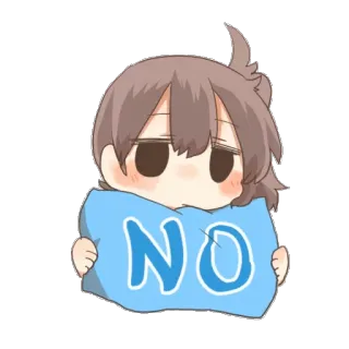 🛌 ce8f72fa NO 不, 拒绝, 否认, 禁止 telegram sticker