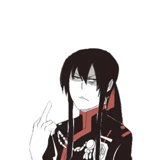 😠 d93a9ae7 средний палец, грубый, оскорбительный, аниме, отношение telegram sticker