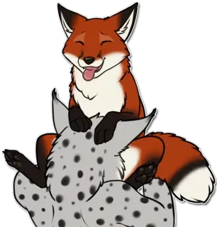 🔴 2a2d13e4 volpe, animale, mammifero, cartone animato, peloso, volpe rossa, carino whatsapp sticker