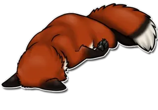 🔴 6e808c1c volpe, animale, carino, dormire, peloso, fauna selvatica whatsapp sticker